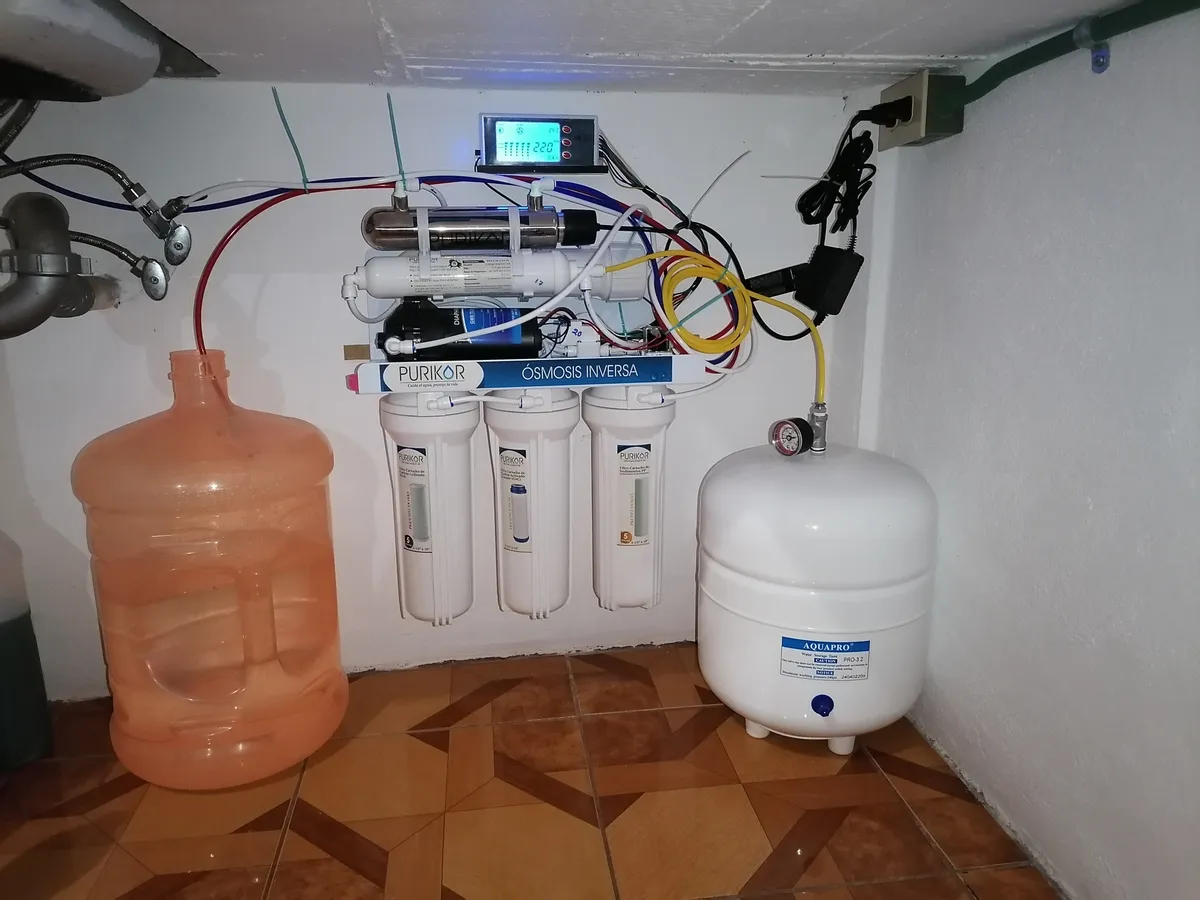 Sistema de purificación de agua de osmosis inversa de 6 etapas